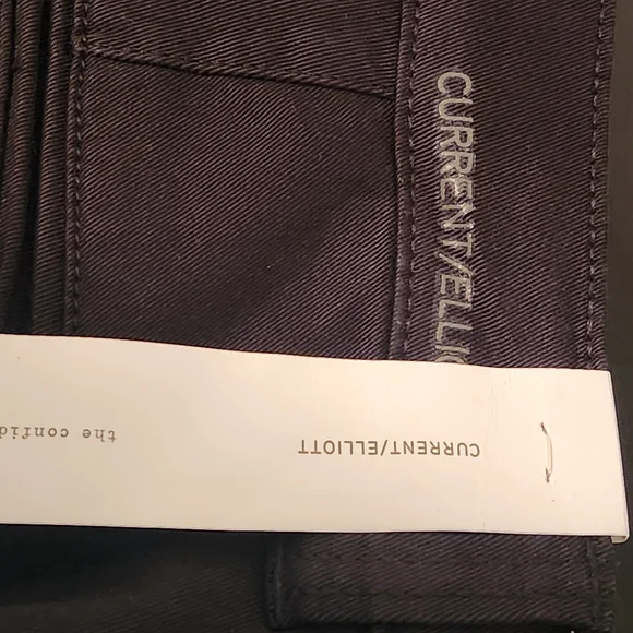 Current/Elliott Black The Confidant Cropped Chino Pants Size 31 NWT - Picture 9 of 12